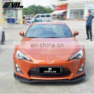 For Toyota GT86 Carbon Fiber Front Bumper Lip Spoiler 2013 2014 2015