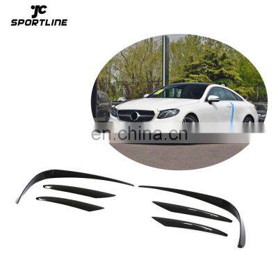 JCSportline C238 W213 Front Bumper Canards for Mercedes-Benz E Class W213 E250 E300 E400 Sport Sedan Coupe 2017 2018 2019