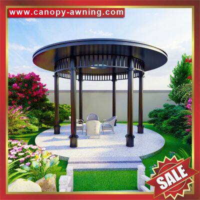 outdoor park garden aluminum alu Circular rounded shape roof gazebo pavilion canopy awning shelter for sale