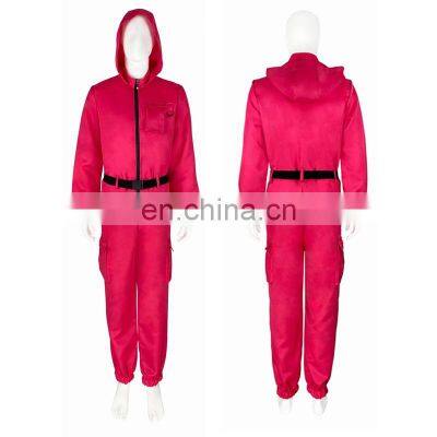 New Product Hot Sale Wholesale Squid Game Clothes TV Same Style Masque Man Boss Masque Hood Garment Set photo-4