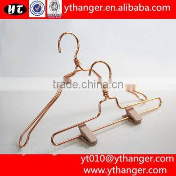 YY0213 high quality rose gold copper hanger copper metal wire hanger for clothes