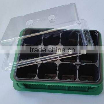 12 cavities plastic seed tray with lid --RGR1063