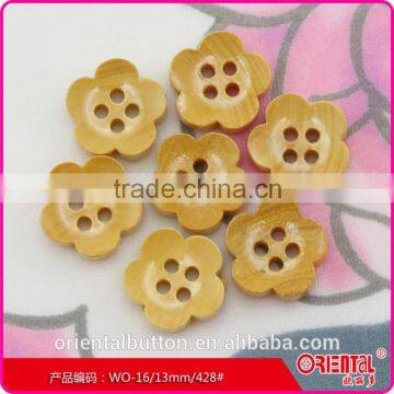 Burned Rim Small Size Holes Square Wooden Shirts Skirt Knitwear Button photo-6