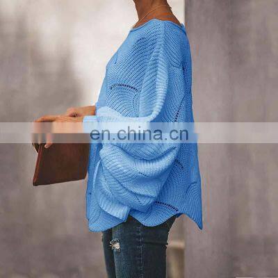 Оптовая продажа индивидуально изготовленных женских свитеров. Простой стиль и комфорт. Просторные, однотонные, крупного размера, с вырезным узором, модные photo-3