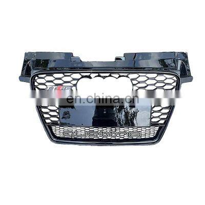 TTRS front grill for Audi TT ABS glossy black car honeycomb mesh grille refit RS style grill 2008 2009 2010 2012 2013 2014