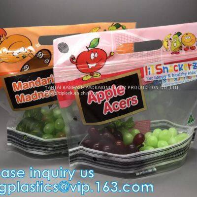Fresh Lock Packaging Pouch Vent Hole And Handle, Grape, Mango, Fruit, Vegetable, PP Slider Lock Zipper Bags photo-2
