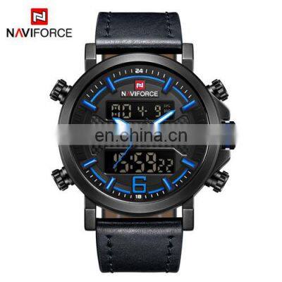 NAVIFORCE NF9135 Men Simple Style Quartz Digital Movement Watch Back Light Week Day Date Display watch