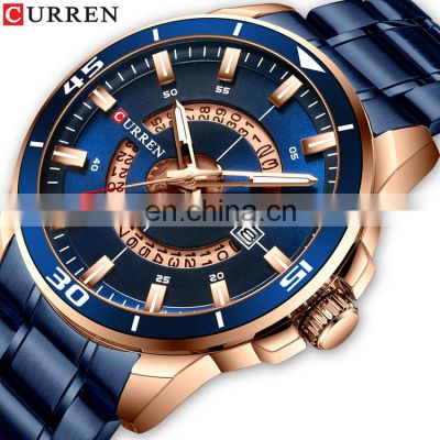 CURREN 8359 Men's Trendy Quartz Formal Business Stainless Steel Metal Strap Luxury Watch For Man