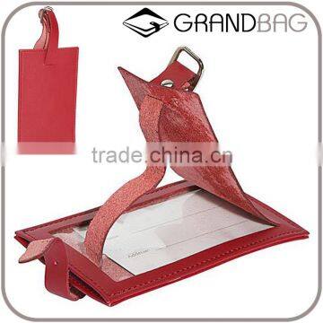 wholesale genuine pebbled leather luggage parts baggage tags travel luggage accessories