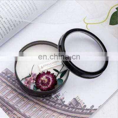 2021 Hot Selling Trending Products Private Label Wedding Dried Flower Candles Christmas Decoration Scented Candle