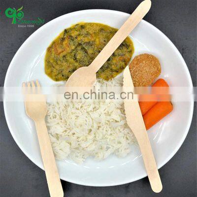 Yada Cheap Disposable Wooden Cutlery Birch Wood Cutlery Disposable Knife Fork Wooden Cutlery Sets