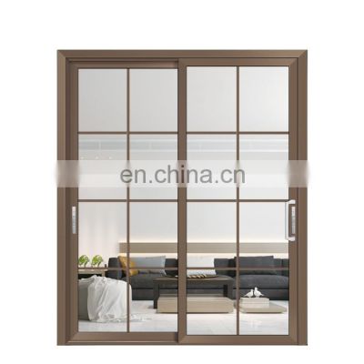 Sliding Door Glass Aluminum Interior French Double Glazed Slide Aluminium Sliding Doors