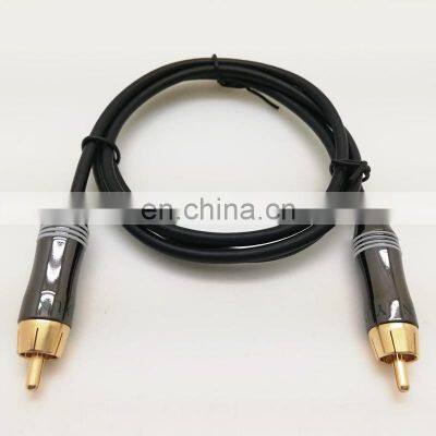 24K Gold Plated Coaxial Digital Audio Cable RCA Cable Male to Male