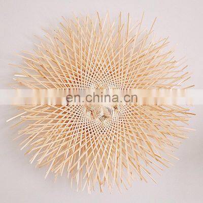 Hot Sale Snowflake Basket Wall Art Woven Bamboo Wall Hanging Decor Wholesale Vietnam Supplier