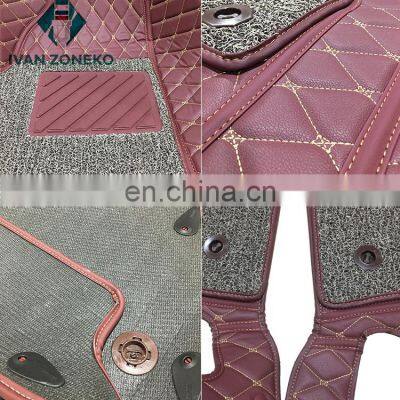 Auto Accessories Vehicle Interior Leather Floor Car Mats 5 Seat Set for Ssangyong Kyron 2007-2015 photo-5