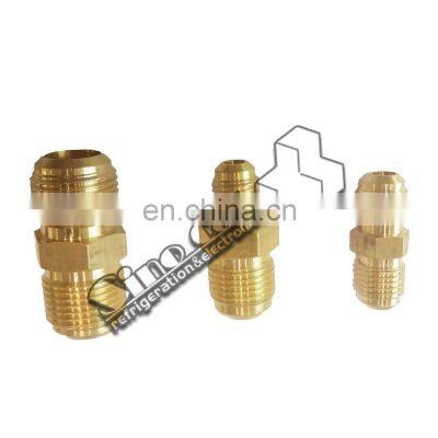 Коннектор, муфта, переходник, штуцер для крепления труб (nut fitting coupling connector adapter) для кондиционеров ВКХ (HVAC), медный, отлитый с фланцем, латунный фланцевый соединитель для холодильного оборудования photo-5