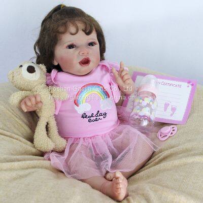 22-inch New Reborn Doll Pure Hand Painted Simulation Baby Doll Soft Realistic Reborn Baby Toys photo-3
