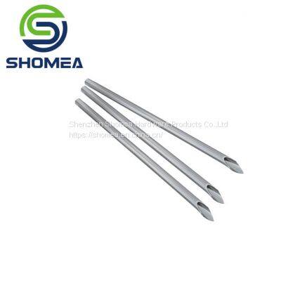 Shomea Customized Medical Grade 304/316 Stainless Steel Double Angle Blood Lancet Needle photo-3