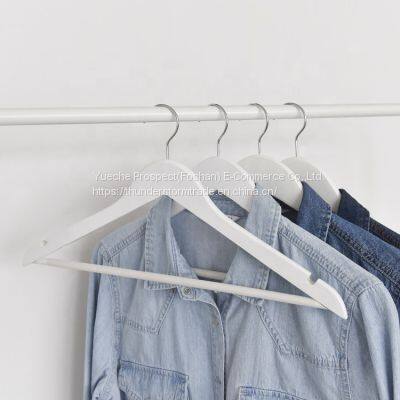 Manufacturer Hangers For Cloths Wood Cloth Hanger Wholesale White Wooden Clothing Coat Non Slip Clothes Hangers photo-5