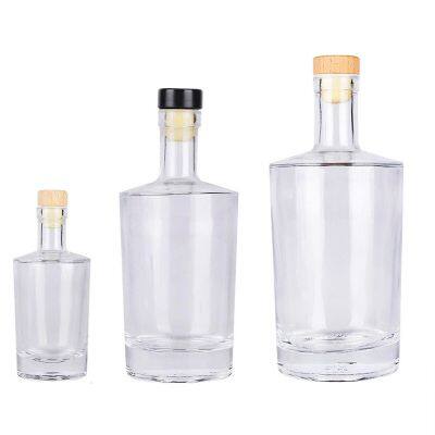 Manufacturer Price Square Liquor Whisky Unique Shape Drop Glass Bottle With Cork Stopper