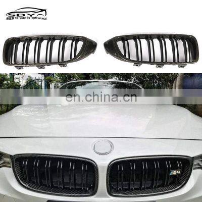 F80 F82 Carbon Fiber Front Grill Kidney Grille Dual Slat Grille For BMW F80 M3 F82 M4