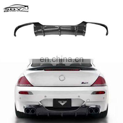 E63 E64 M6 V Style High Quality Carbon Fiber Rear Diffuser Rear Bumper Lip Separator For BMW 6 Series E63 E64 M6