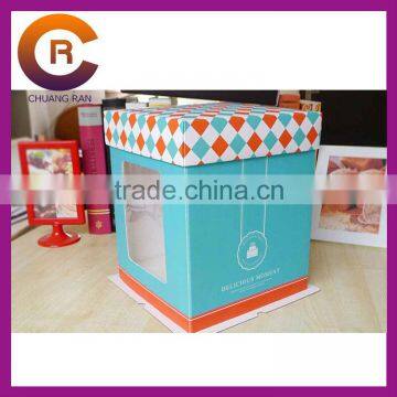 Lovely printed custom paper cake boxes with window