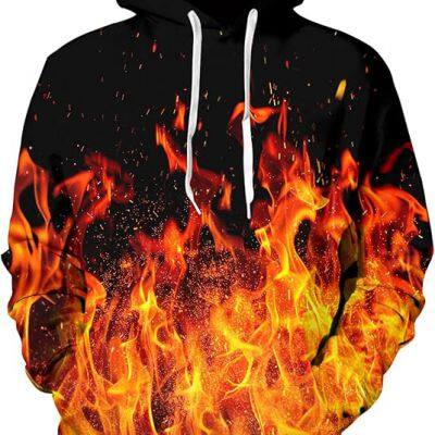 Novelty Hoodies for Men 3D Printed Graphics Fleece Pockets Pullover Sweatshirts