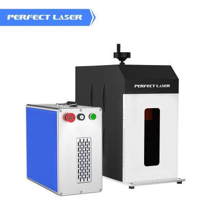 Perfect Laser hot product 20w 30w 50w small cover fiber laser engraver engraving machine for stainless steel aluminum price