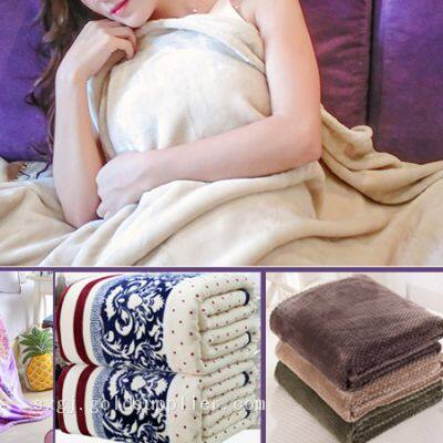 Printed 100% Polyester Flannel Fleece Blanket