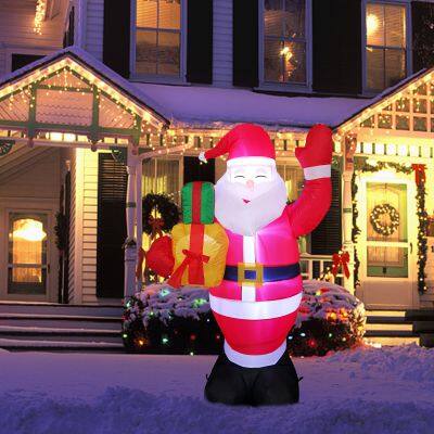 Custom Inflatable Santa Claus Outdoor Christmas Inflatables Includes LED Lights for Decorations photo-5