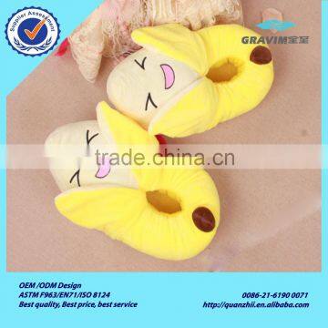 Fruit plush toy slipper type stuffed soft cheap wholesale plush house slipper