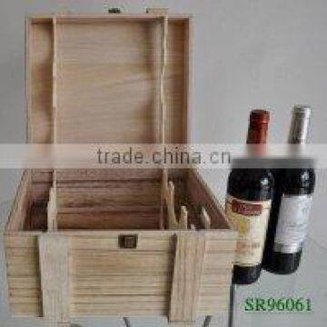 Searuns SR96061-2 Wooden Wine Gift Box Wholesale For 6 Bottles