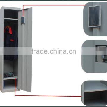 Modern Appearance Bedroom Furniture Single Door Metal Wardrobe Cabinets photo-4