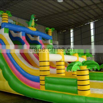Free Blower Dinosaur Theme Guangzhou 0.55mm PVC Children Inflatable Bouncer Jumping Castle Slide photo-2