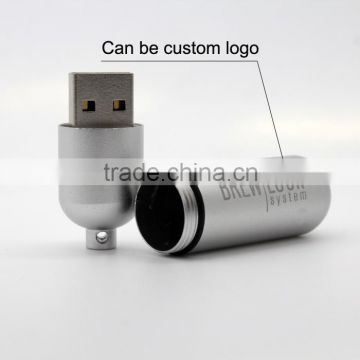 Electronic Gift 2gb / 4gb / 32gb Sivel Cylinder Metal USB Flash Drive WIth Logo Custom