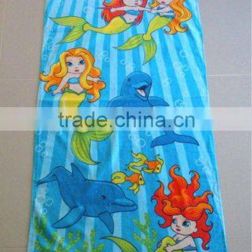 Lovely sea animal velour reactive print beach towel