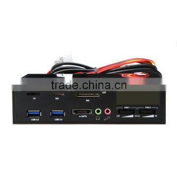 5.25" USB 3.0 e-SATA All-in-1 PC Media Dashboard Multi-function Front Panel Card Reader Support for MMC/CF/CFII/HS CF