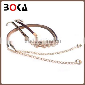 // Charming fancy silver chain belts for lady // factory fashion belt for wholesale ladies //