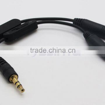 3.5mm Male- Female Headphone Earphone Splitter Cable Audio AUX Cable With Volume Control photo-6
