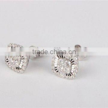 Bright CZ Stone Silver Earring Opal Stone Fashion Designer Earring