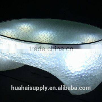 acrylic bar table glass coffee table with led