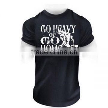 High Quality Bodybuilding Muscle Fit T-Shirt for Mens photo-4