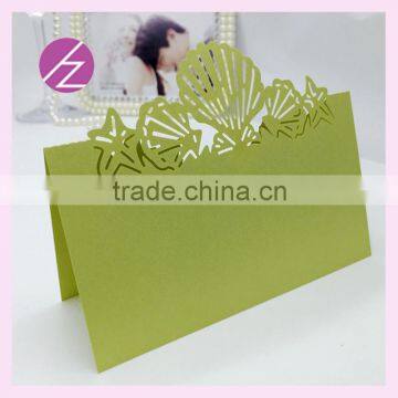 High quality Eco-friendly free logo laser cut wedding favor unique pattern table place card ZK-79/ZK-82