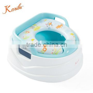 PM2398 Baby Potty Seat Potty Trainer and Stepstool Seat with Handle EN71 Made in China OEM