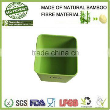 Air fresh clean square bamboo fiber canister,bamboo fiber food storage box