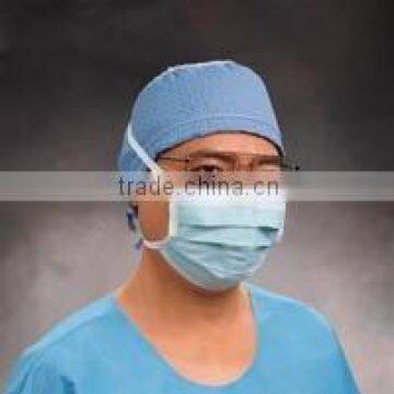 3 ply waterproof medical soft breathable tie on face mask custom