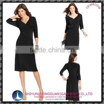 2015 the Newest Women's Crossover Midi Dress With Black and Plus Size Free Sample