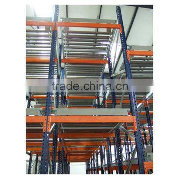 gravity flow storage rack for warehouse storage