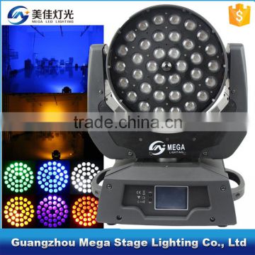 best price 36x18w 6in1RGBWA+UV zoom dmx china moving head light